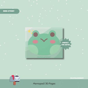 Frog Memopad: Kawaii Stationery, Amphibian Theme