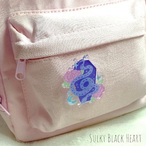 Snake Coffin Acrylic Pin: Pastel Goth Halloween Collectible