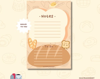 Bakery Notepad Food Stationery Kawaii Inspired School Office Supplies