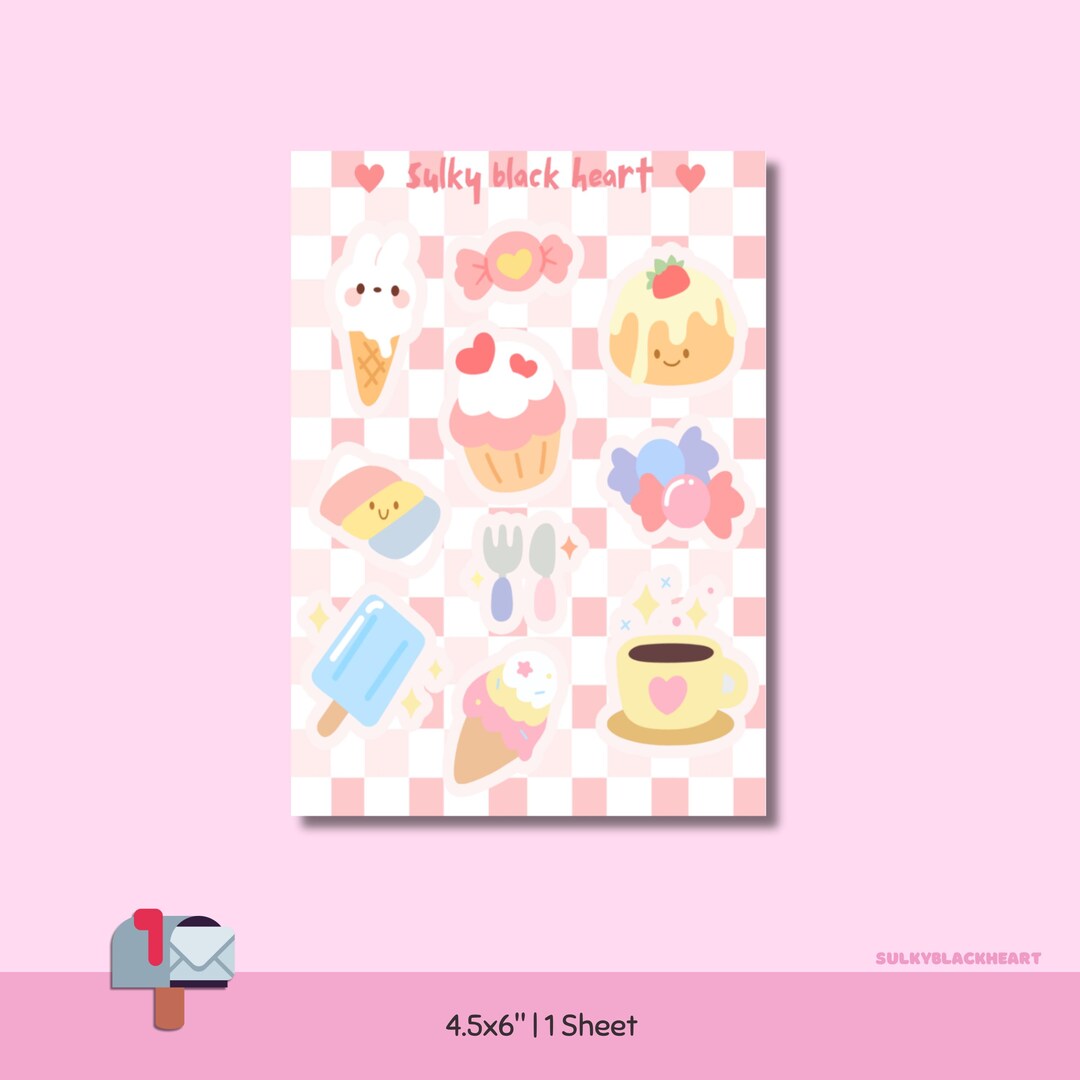 Kawaii Desserts Sticker Sheet Food Planner Stickers Journaling ...