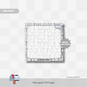 Dog Collage Memopad: Kawaii Animal Stationery