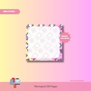 Gamer Memo Pad: Kawaii Stationery, College & Office