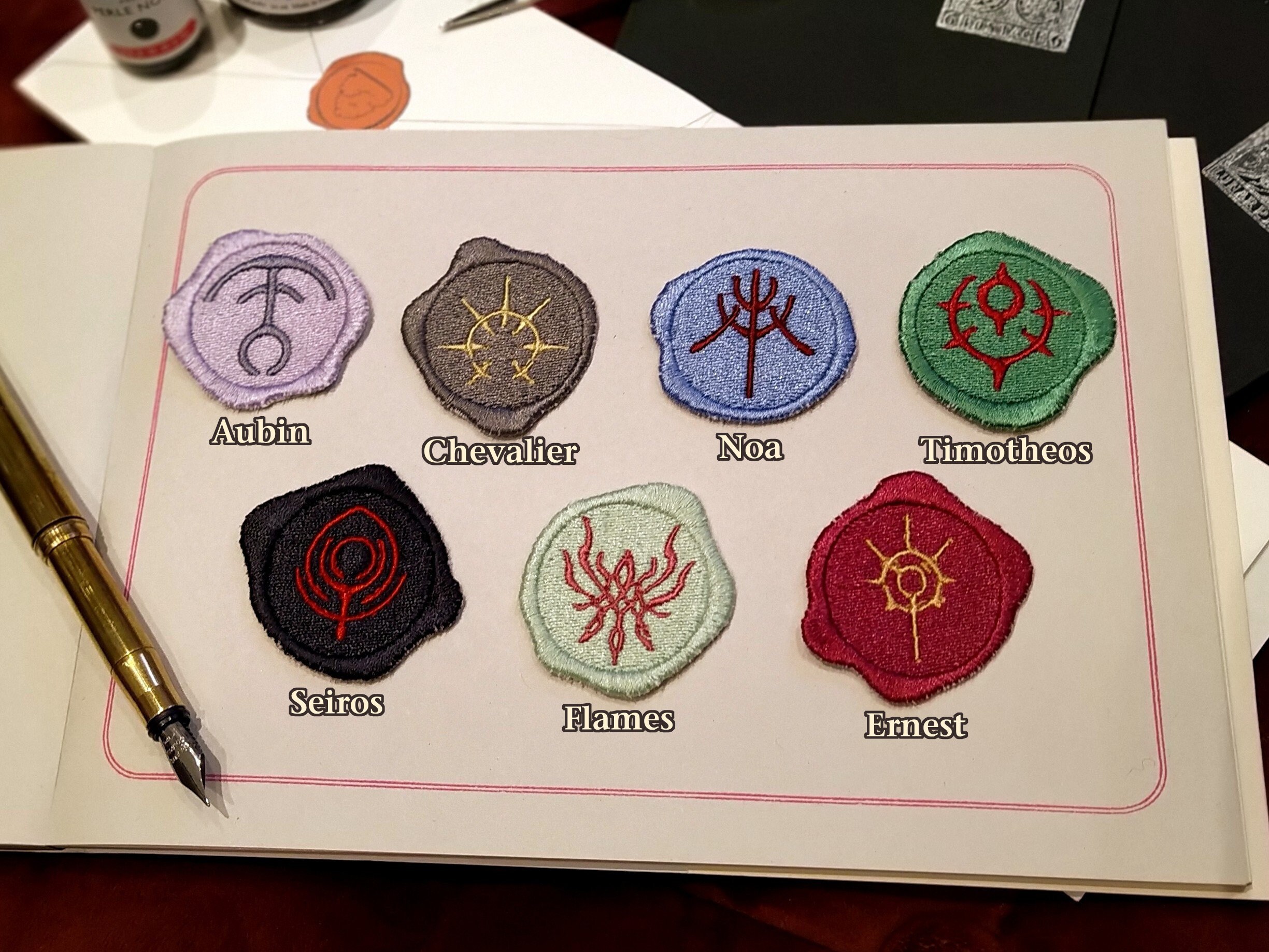 FE3H Crest Wax Seal Embroidered Mini Patch Etsy