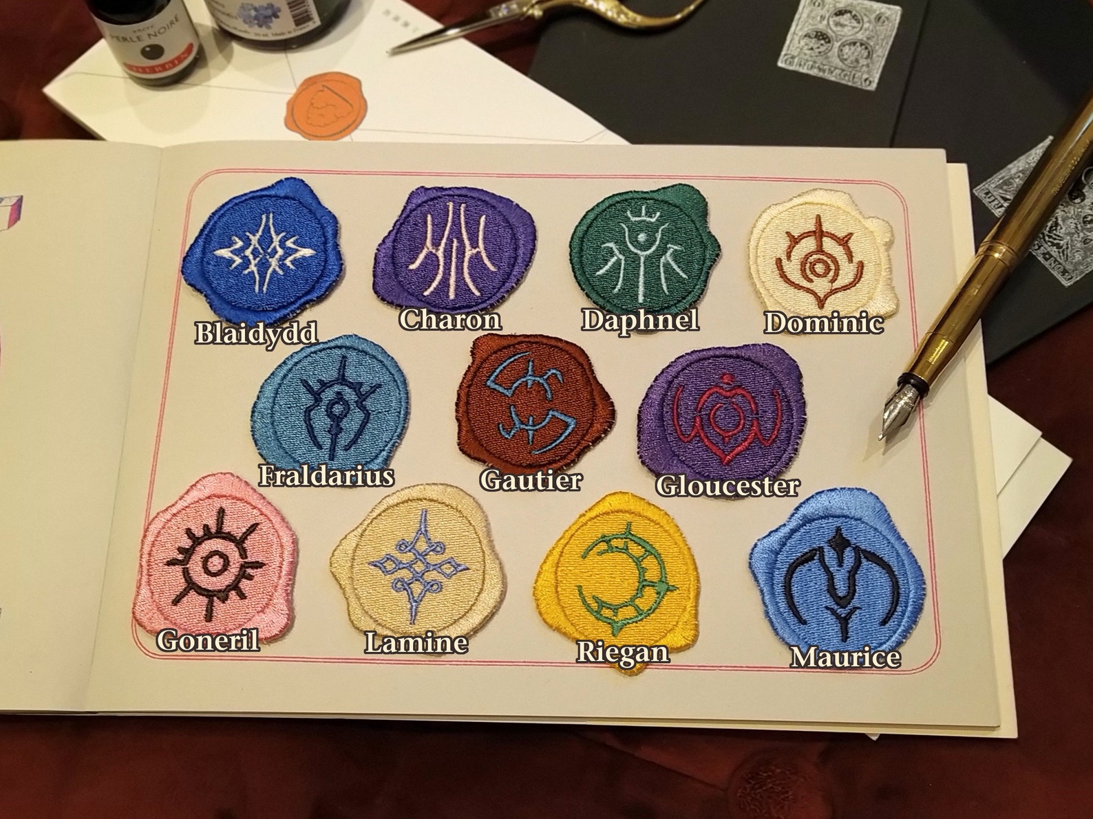 FE3H Crest Wax Seal Embroidered Mini Patch Etsy