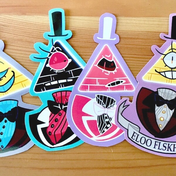 Object Head Bill Cipher Sticker Set
