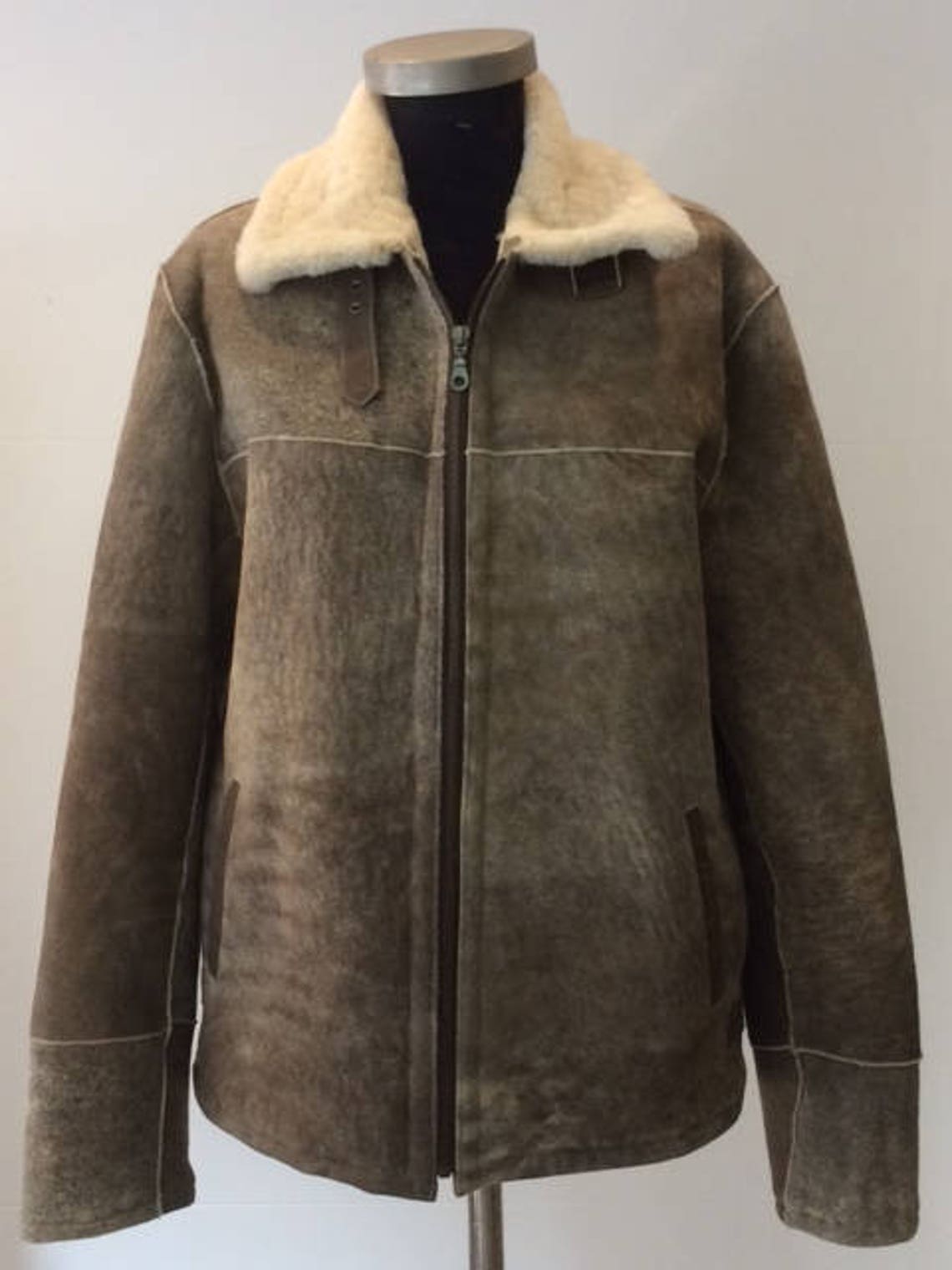 Custom Made Shearling Jacket for Men Warm Wool Sustainably | Etsy