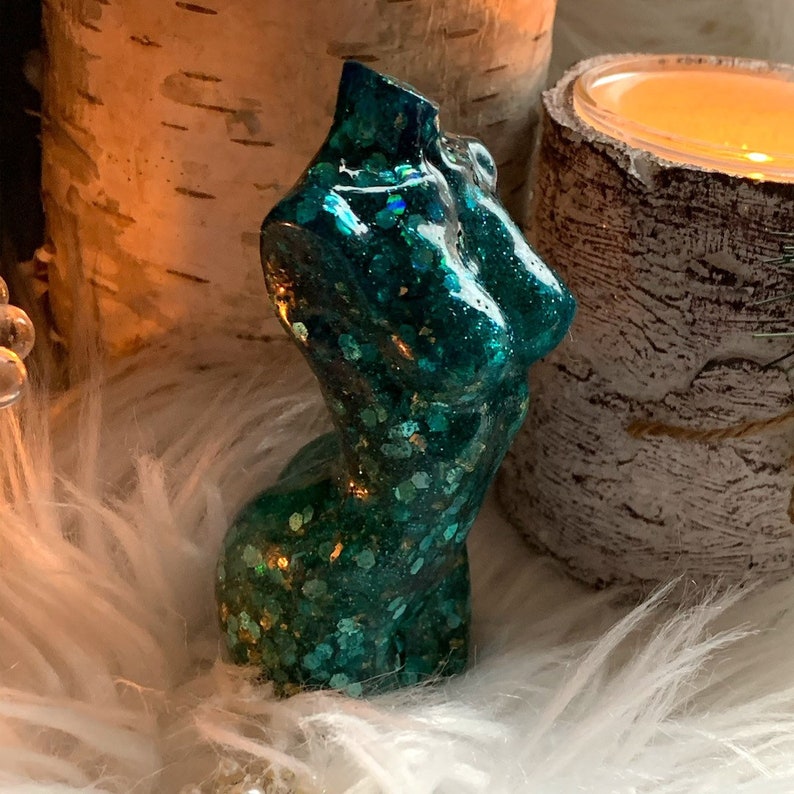 Glitter and Resin Goddess Statue Goddess Figurine Resin Etsy