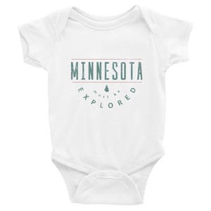 Minnesota Must Be Explored Funny MN State Gift Baby/Infant Bodysuit image 1