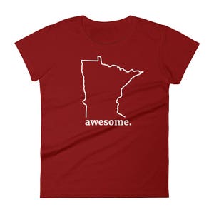 Minnesota Awesome Funny MN Home Novelty Gift Tees Women's Short Sleeve T-Shirt image 1