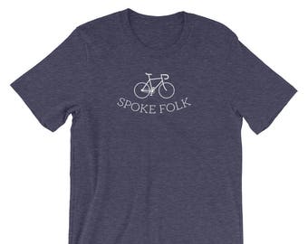 Spoke Folk - Bicycle Riders - Road Bike, Mountain, Cyclist Short-Sleeve Men's/Unisex T-Shirt