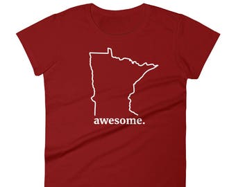 Minnesota Awesome - Funny MN Home Novelty Gift Tees Women's Short Sleeve T-Shirt