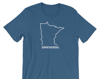 Minnesota Awesome - Funny MN Home Novelty Gift Tees Short-Sleeve Unisex T-Shirt