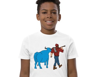 Paul Bunyan/Babe the Blue Ox Native Minnesota Youth Short Sleeve T-Shirt