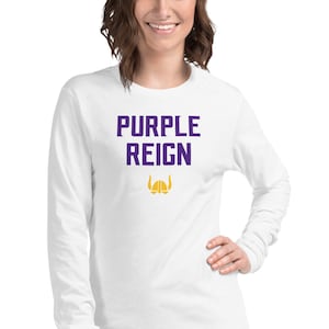 Purple Reign Minnesota Vikings Football Fan Minneapolis Miracle Skol Ladies&#39; Long Sleeve Tee