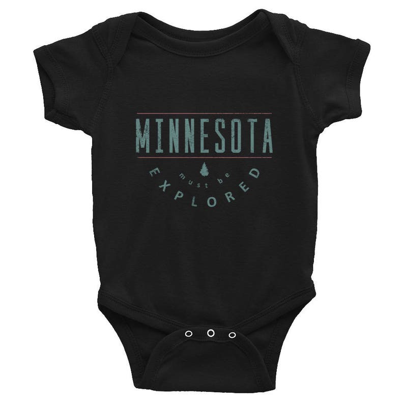 Minnesota Must Be Explored Funny MN State Gift Baby/Infant Bodysuit image 2