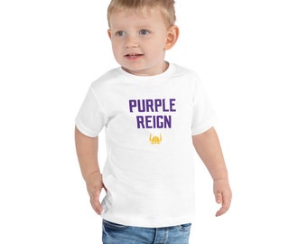 Purple Reign Minnesota Vikings Football Fan Skol Toddler Baby Short Sleeve T-Shirt