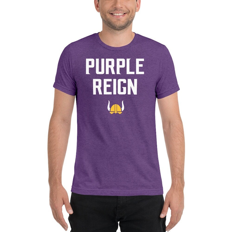 Purple Reign Minnesota Vikings Football Fan Miracle Skol Mens/Unisex Short-Sleeve T-Shirt Heather Purple