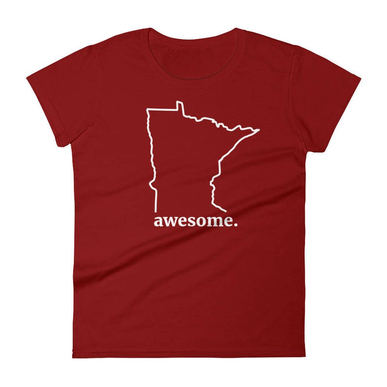 Minnesota Awesome Funny MN Home Novelty Gift Tees Women's Short Sleeve T-Shirt image 1