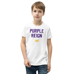 Purple Reign Minnesota Vikings Football Fan Skol Youth Short Sleeve T-Shirt