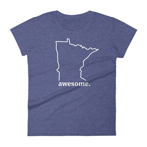 Minnesota Awesome Funny MN Home Novelty Gift Tees Women's Short Sleeve T-Shirt image 7