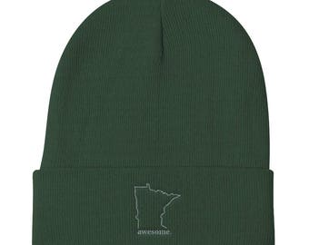 Minnesota Awesome - Funny MN Home Novelty Gift Knit Beanie