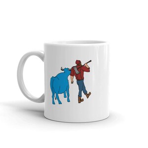 Paul Bunyan/Babe the Blue Ox Native Minnesota Coffee Mug image 2