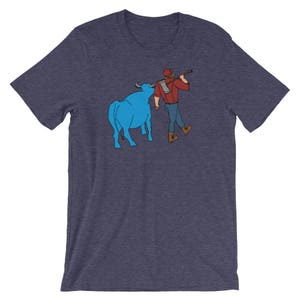 Paul Bunyan/Babe the Blue Ox Native Minnesota Men's/Unisex Short-Sleeve Unisex T-Shirt image 6