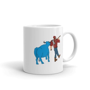 Paul Bunyan/Babe the Blue Ox Native Minnesota Coffee Mug image 1