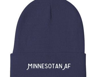 Minnesotan AF Hat - Minnesota Lifestyle MN Love Knit Beanie