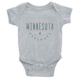 Minnesota Must Be Explored Funny MN State Gift Baby/Infant Bodysuit image 3