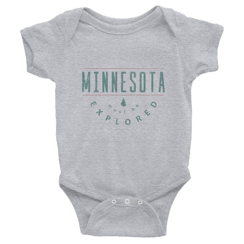 Minnesota Must Be Explored Funny MN State Gift Baby/Infant Bodysuit image 3