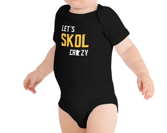 Let's Skol Crazy Minnesota Vikings Football Fan Skol Toddler Baby Onesie