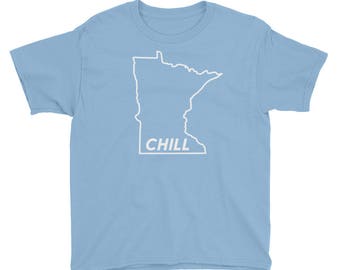 Minnesota Chill Kids - Funny MN Cold Winter Novelty Gift Tees Youth Short Sleeve T-Shirt