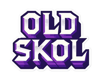 Old Skol Minnesota Vikings Sticker | Bubble-Free Vinyl Decal