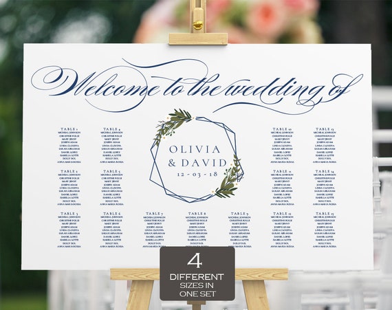 Free Alphabetical Wedding Seating Chart Template
