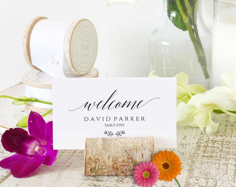 Wedding Place Cards Template Wedding Seating Card Rustic Elegance Instant Download ecc Escort Card Editable PDF Template