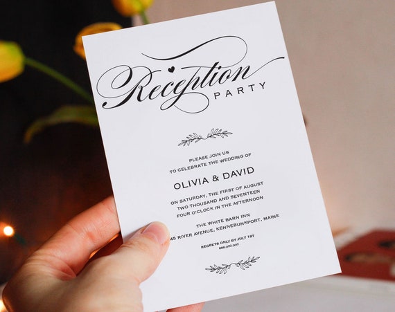 Free Wedding Reception Invitation Templates