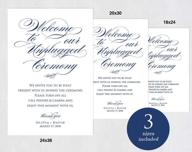 Download Paper Party Supplies Templates Unplugged Wedding Unplugged Wedding Sign Wedding Unplugged Unplugged Ceremony Sign Unplugged Sign Pdf Instant Download Ecc
