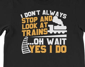 Train Stop and Stare Wear, Train Shirt for Boys Stop and Look and Trains Short-Sleeve Unisex T-Shirt