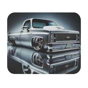 Hot Rod Chevy Truck Mouse Pad - Perfect for Car Enthusiasts, Office Decor, Gift for Dad, Unique Desk Accessory, Auto Lover&#39;s Gift
