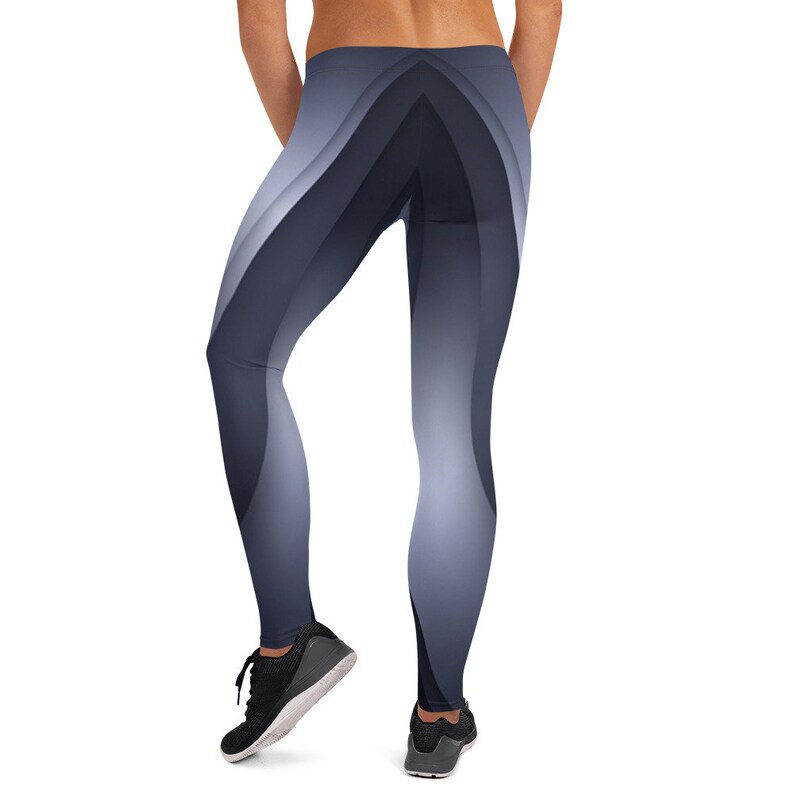 Geometric Yoga Leggings, Abstract Design, Fitness Apparel image 5