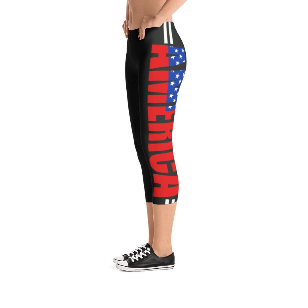Usa Patriot Pattern Print Women Leggings
