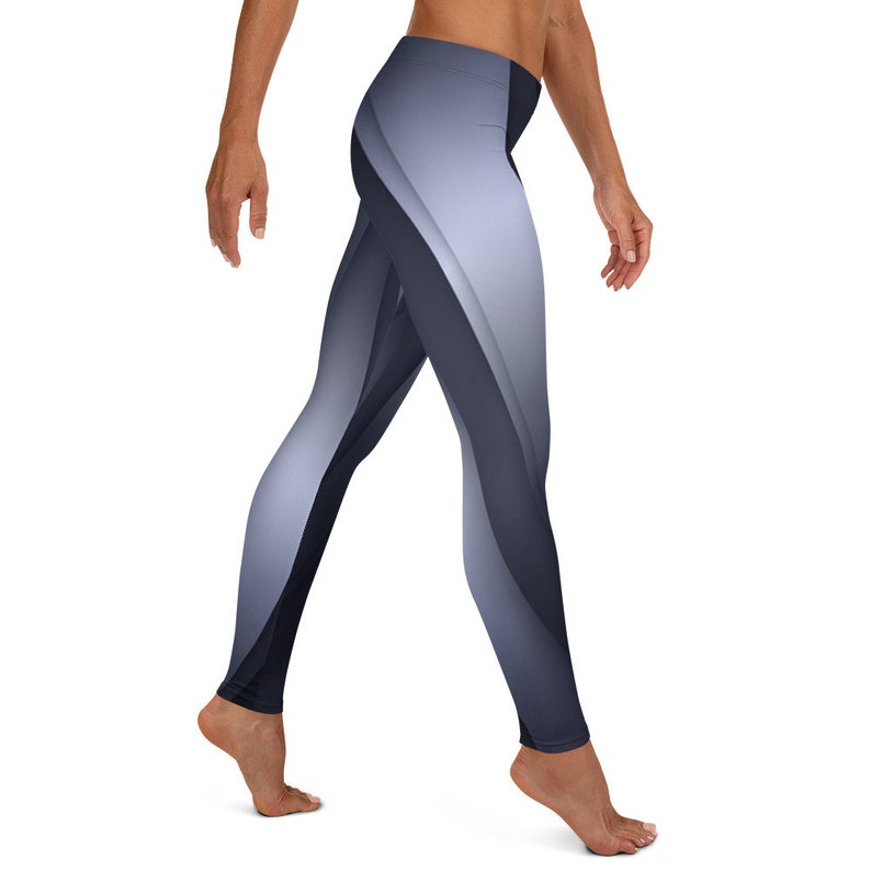 Geometric Yoga Leggings, Abstract Design, Fitness Apparel image 2