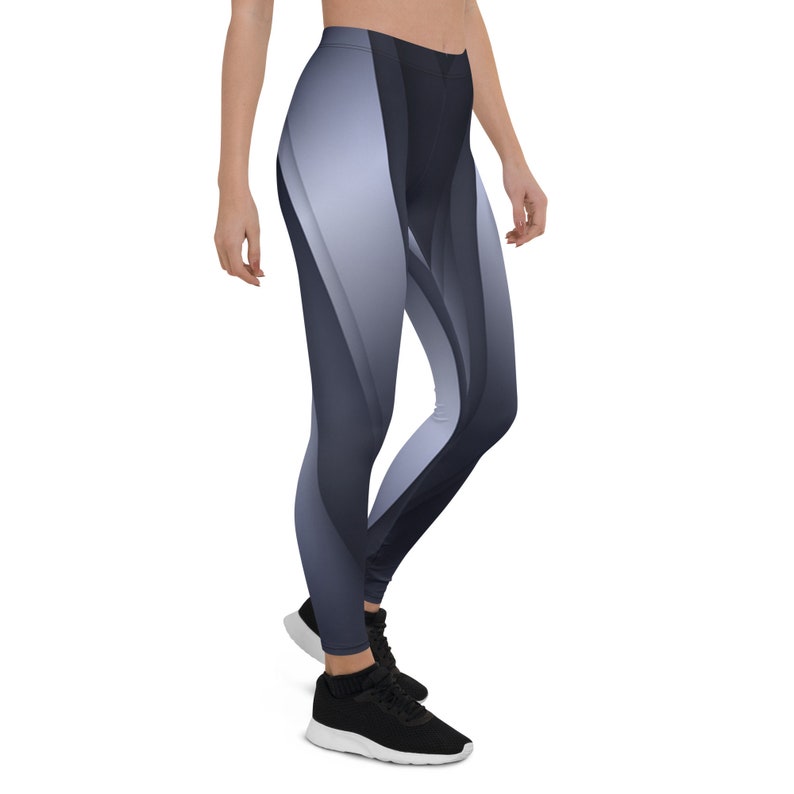 Geometric Yoga Leggings, Abstract Design, Fitness Apparel image 8
