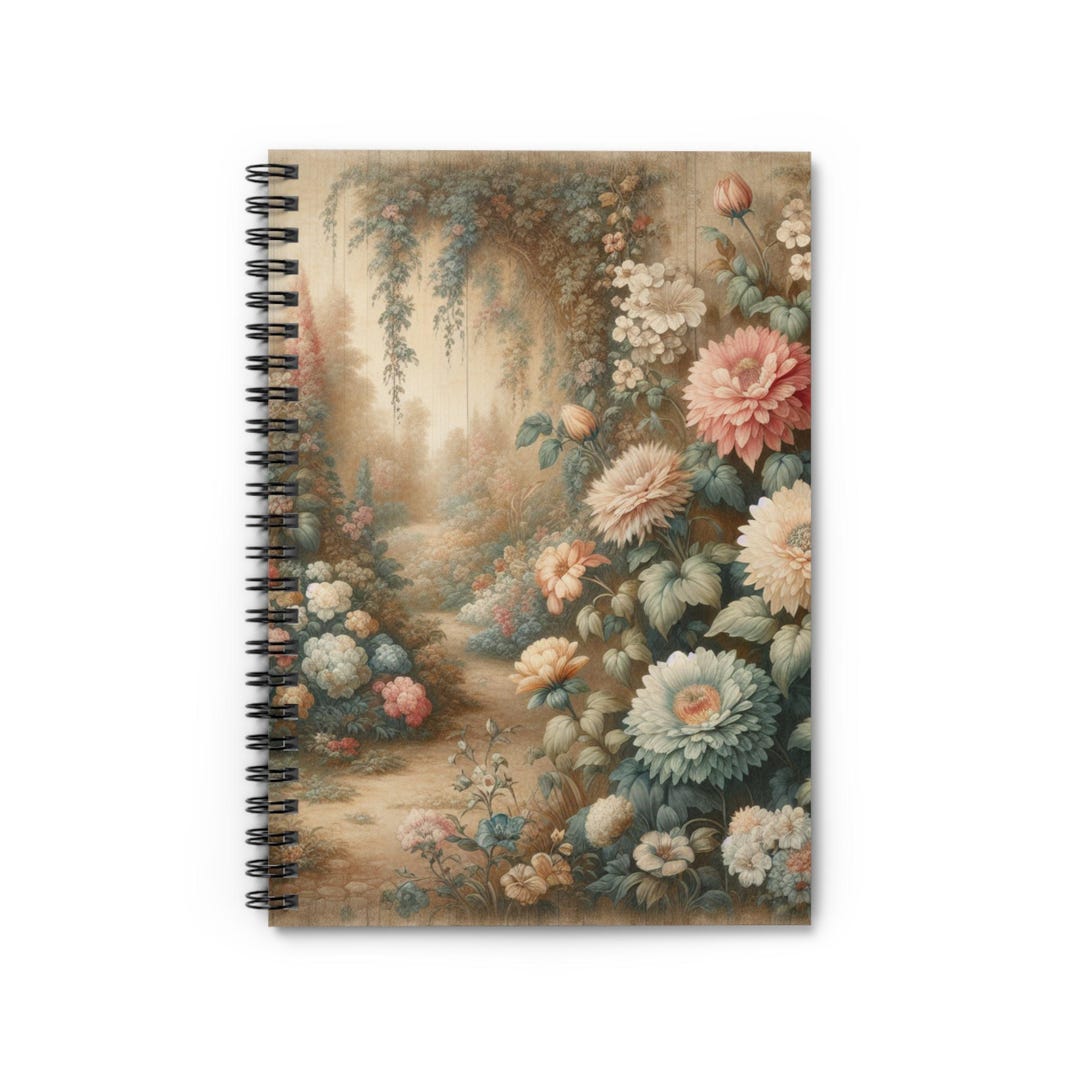 Vintage Garden Spiral Notebook: Floral Writing Journal - Etsy