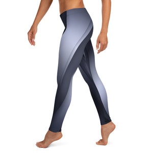 Geometric Yoga Leggings, Abstract Design, Fitness Apparel image 3