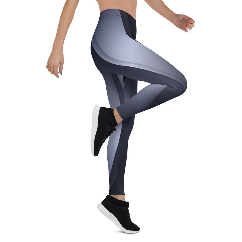 Geometric Yoga Leggings, Abstract Design, Fitness Apparel image 7