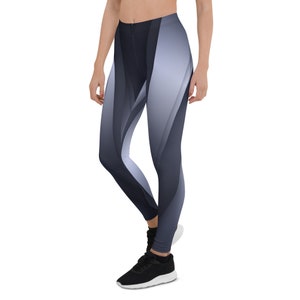 Geometric Yoga Leggings, Abstract Design, Fitness Apparel image 9