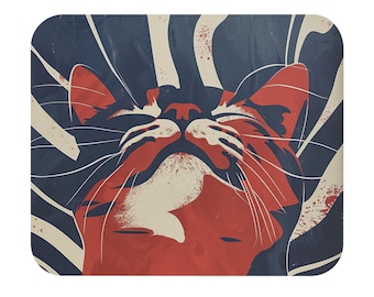 Cat Art Mouse Pad: Vibrant Home Office Desk Accessory