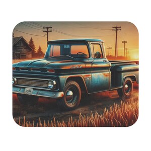 Vintage 1964 Chevy Truck Mouse Pad, Classic Car Desk Mat, Retro Vehicle Gaming Mousepad, Old Truck Office Accessories, Fathers Day Gift
